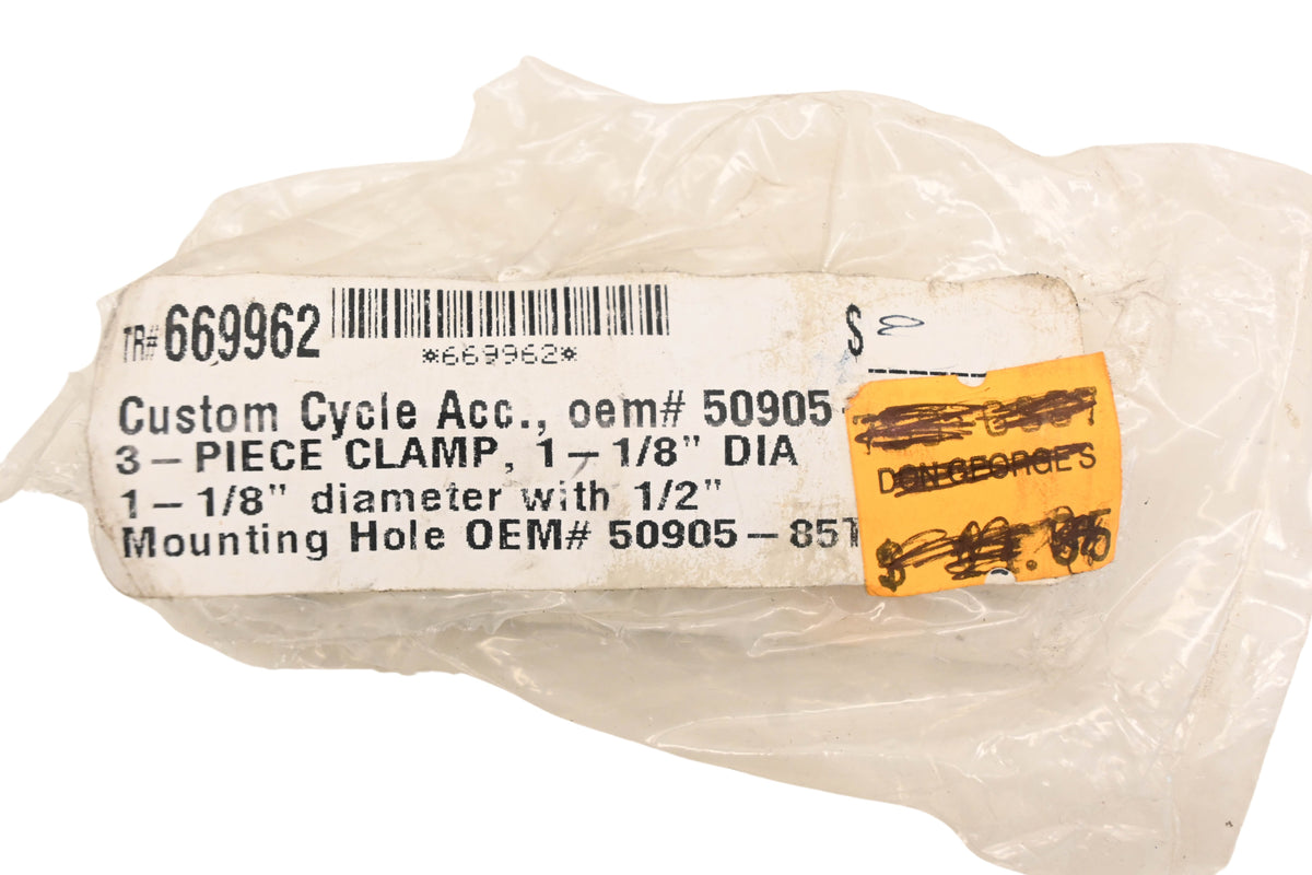 Custom Cycle 50905-85T 1-1/8" Clamp Kit NOS