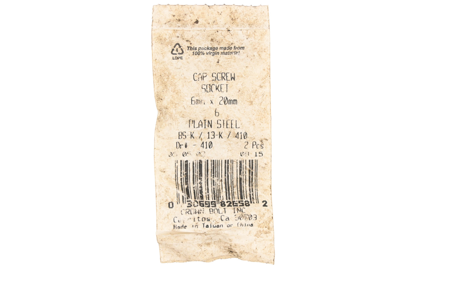Crown Bolt 410 6mmx20mm Cap Screws Qty 2 NOS