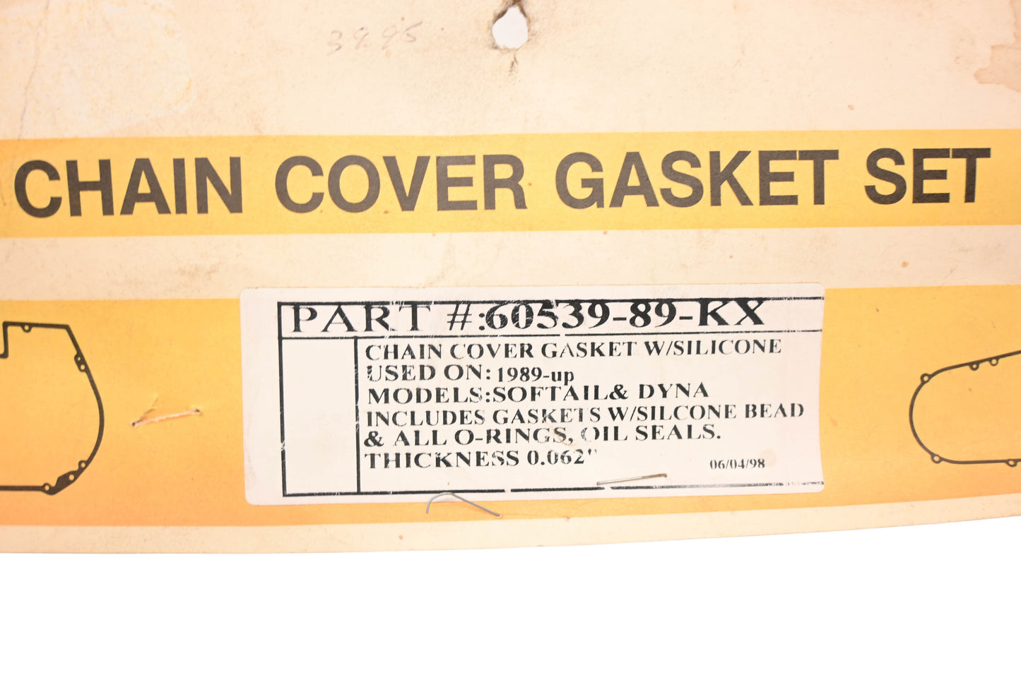 James Gaskets 60539-89-KX Chaincase Cover Gasket Kit NOS