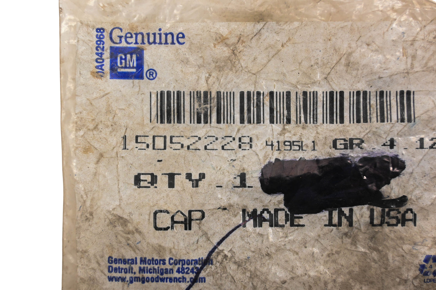 General Motors 15052228 Hose Cap NOS