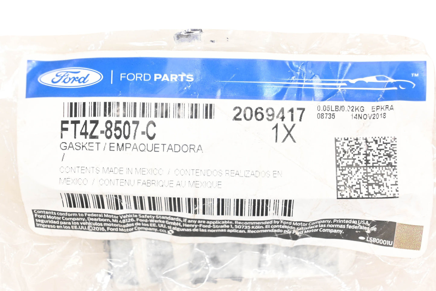 New OEM Ford FT4Z-8507C Water Pump Gasket NOS