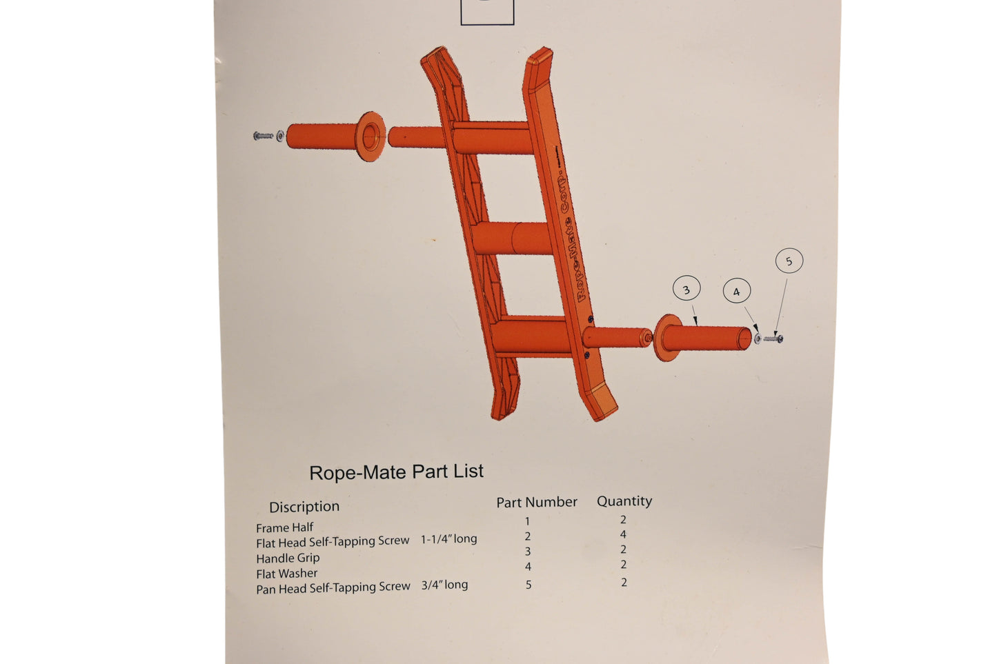 Rope-Mate XK007-29 Orange Line Winder Kit NOS