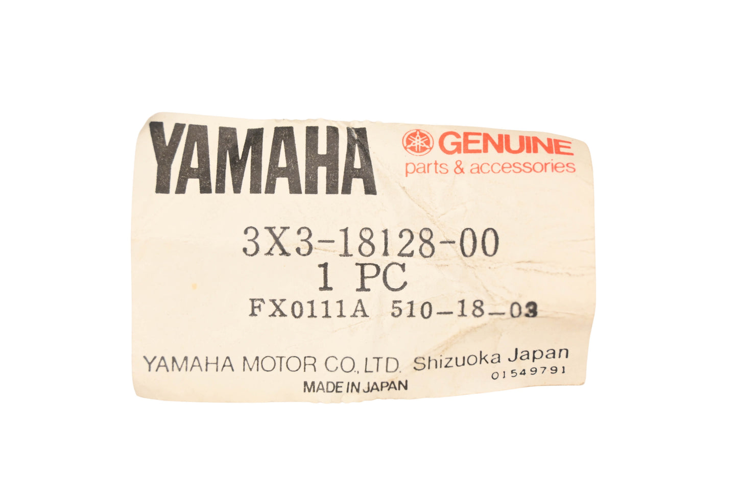 New OEM Yamaha 3X3-18128-00-00 Bracket NOS
