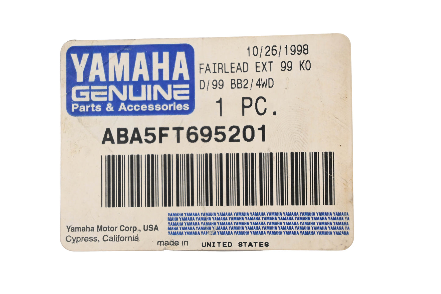 New OEM Yamaha ABA-5FT69-52-01 Winch Mount Extension Bracket NOS