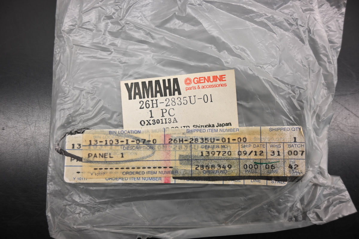 New OEM Yamaha 26H-2835U-01-00 Fairing Panel NOS