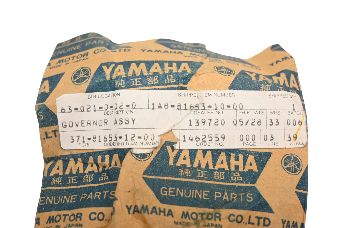 New OEM Yamaha 1A8-81653-10-00 Governor Assembly NOS