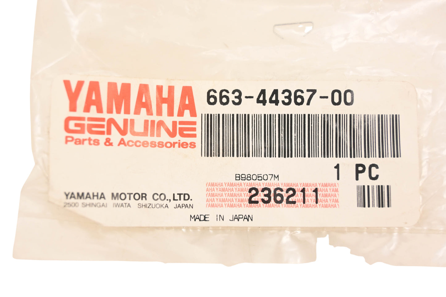 New OEM Yamaha 663-44367-00-00 Water Seal Damper NOS