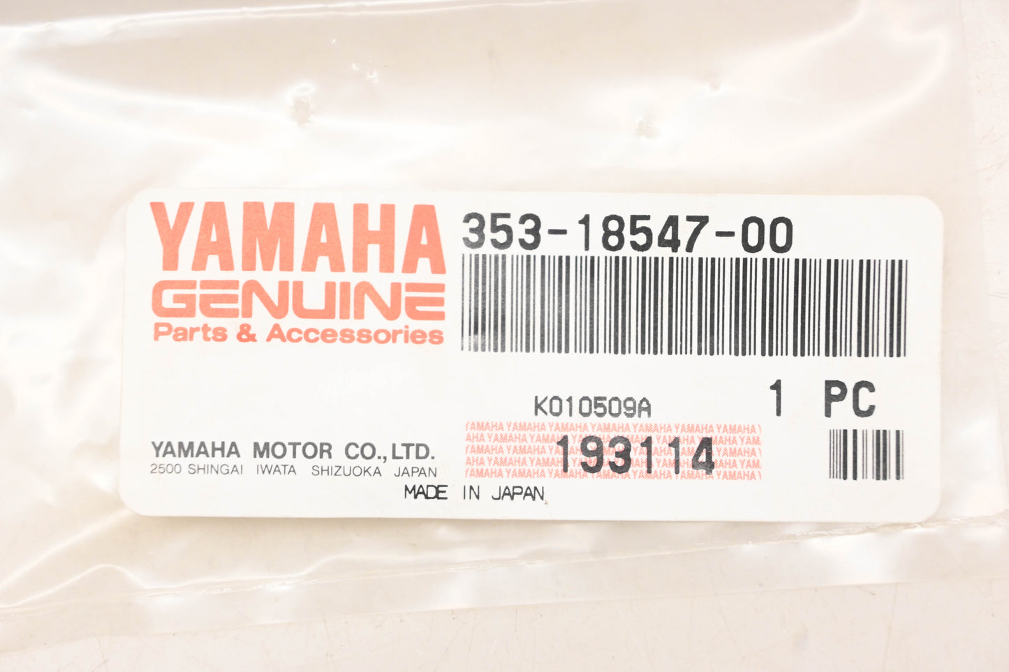New OEM Yamaha 353-18547-00-00 Cam Stopper Pin NOS