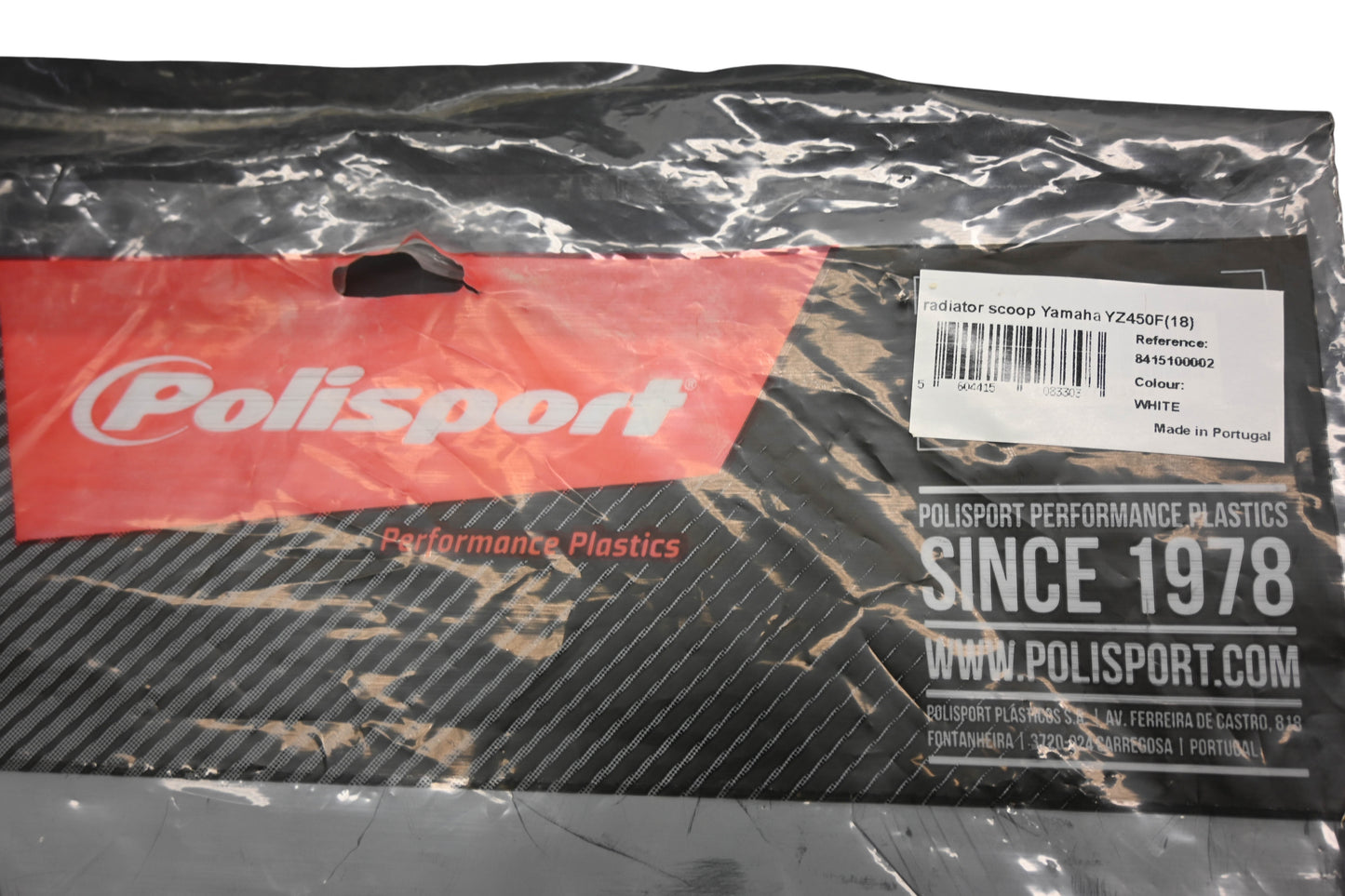 Polisport 8415100002, 64-55486 Yamaha YZ450F White Radiator Scoop Kit NOS