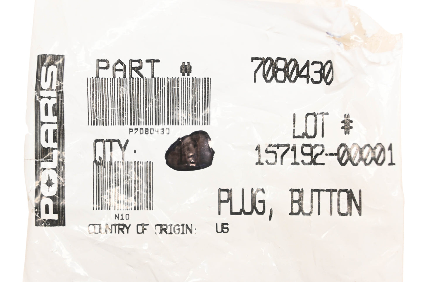 New OEM Polaris 7080430 Button Plugs Qty 2 NOS