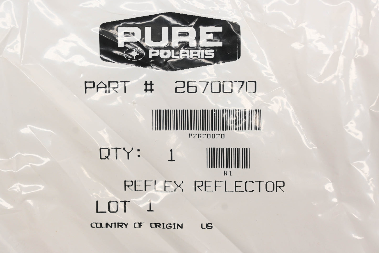 New OEM Polaris 2670070 Red Reflector NOS