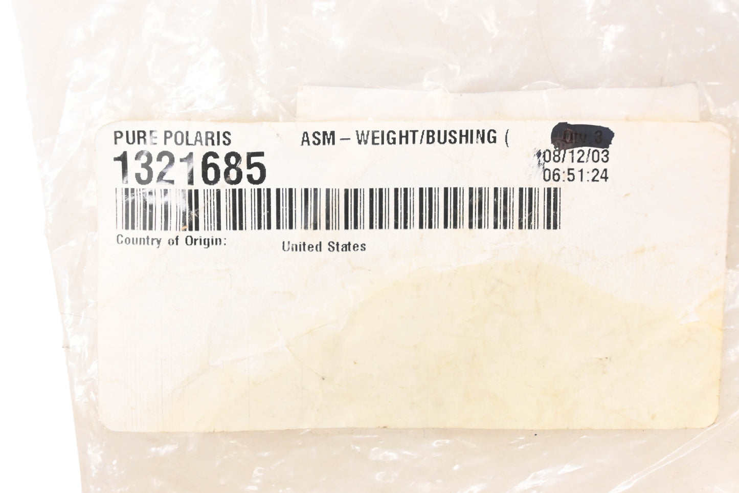 New OEM Polaris 1321685 Clutch Weight 10-54 NOS