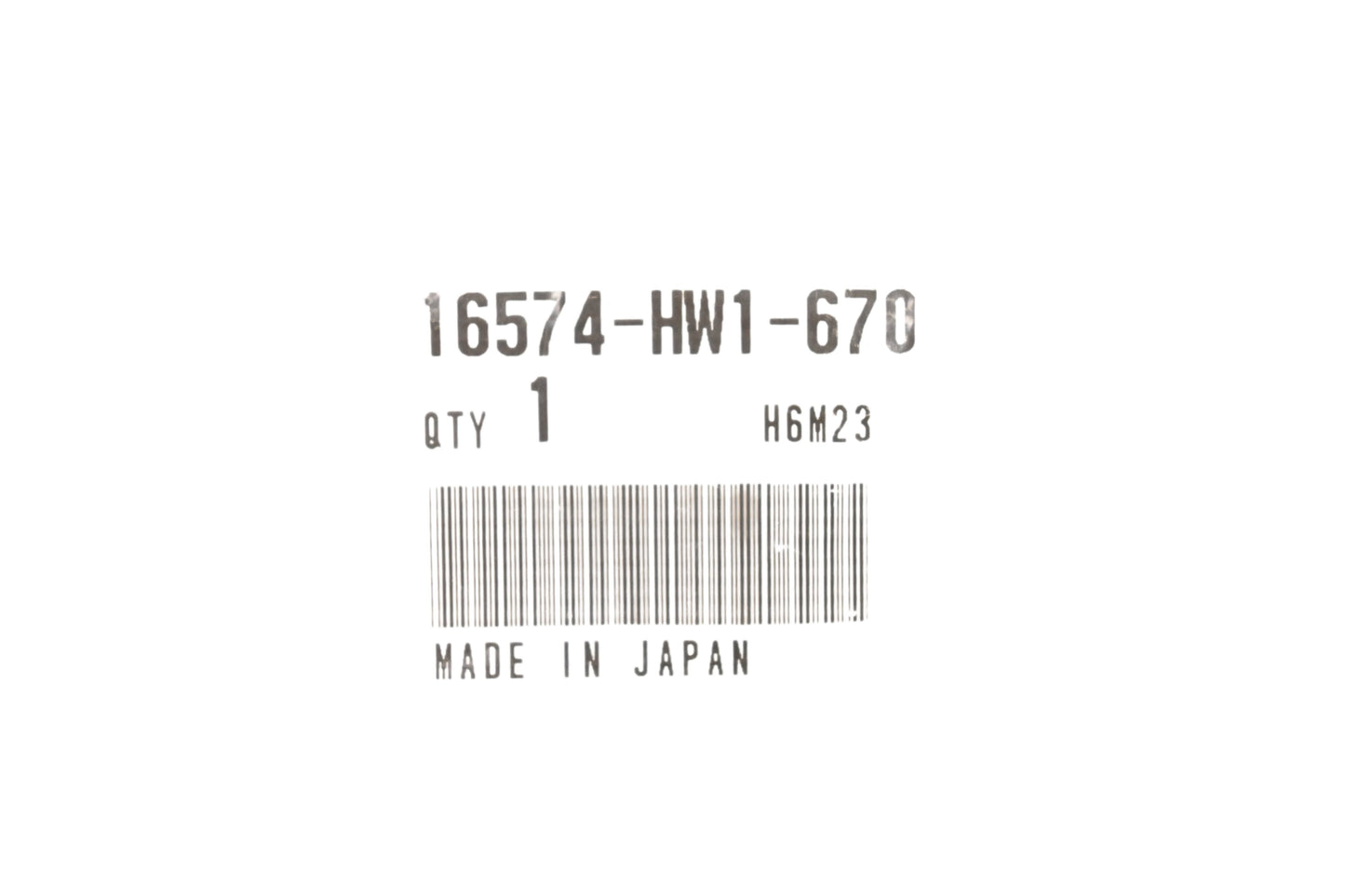 New OEM Honda 16574-HW1-670 Air Box Gasket NOS