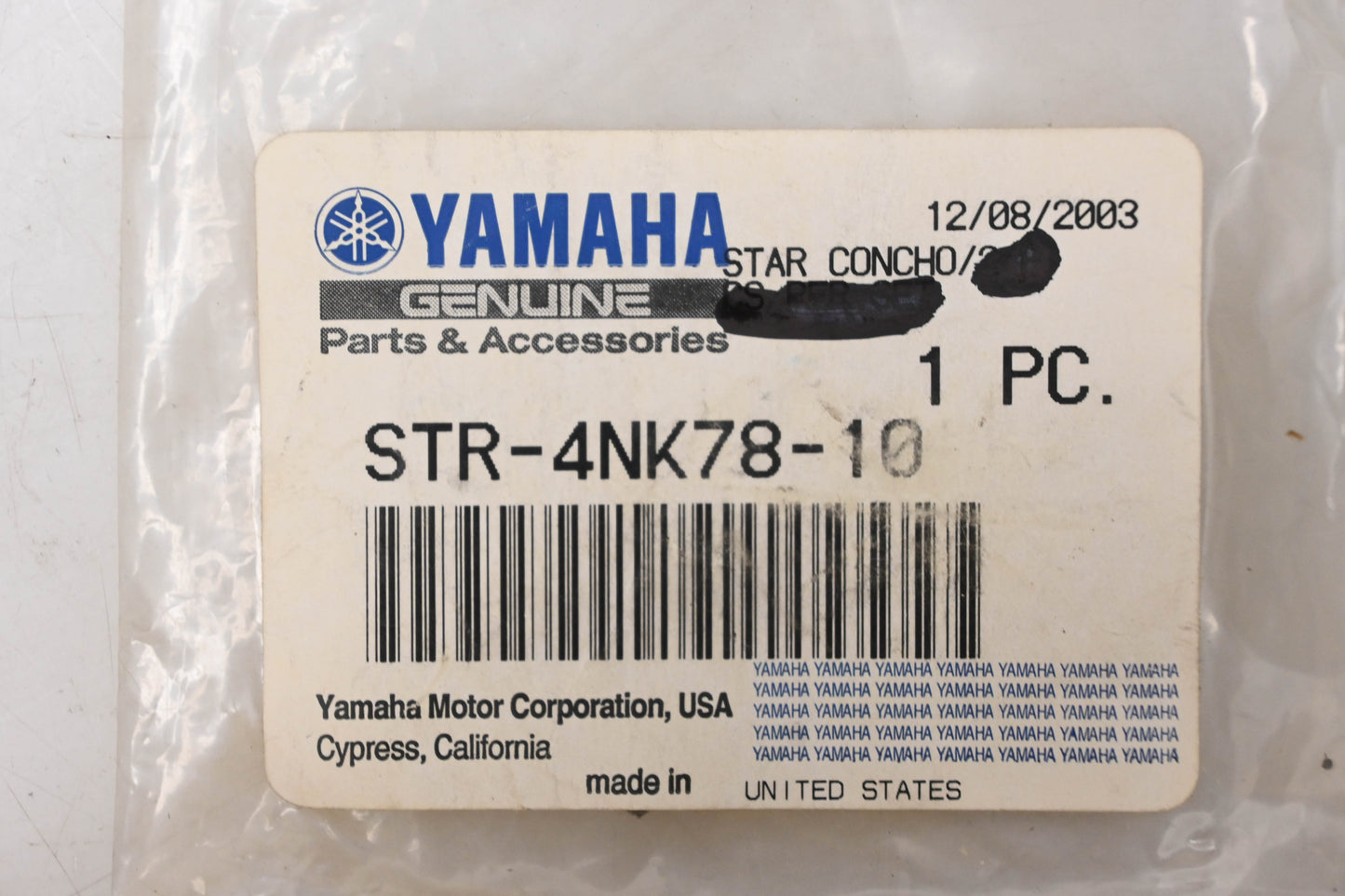 New OEM Yamaha STR-4NK78-10-00 Star Concho NOS