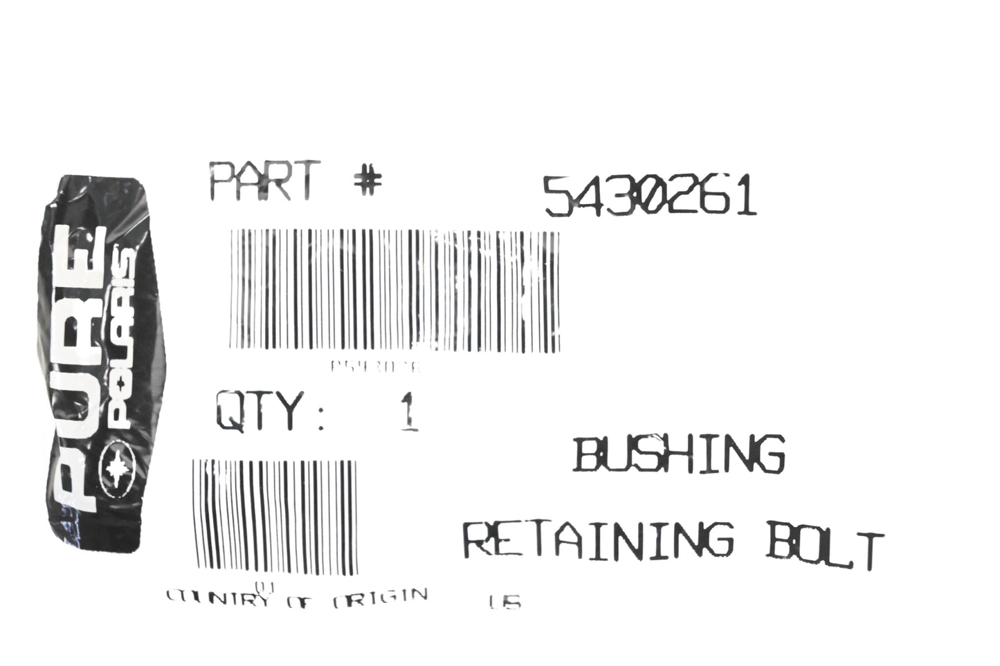 New OEM Polaris 5430261 Retaining Bolt Bushing NOS