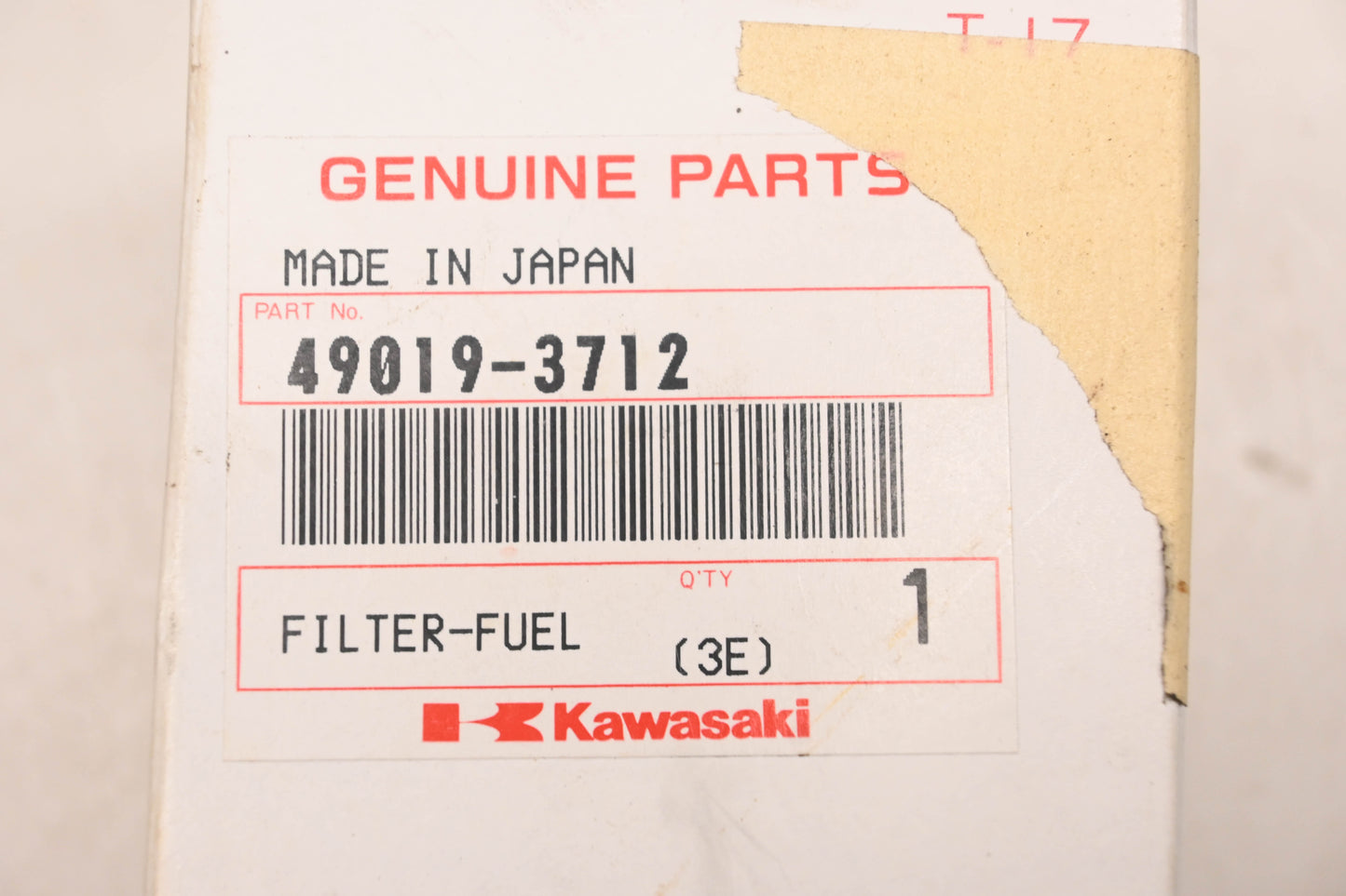 New OEM Kawasaki 49019-3712 In-Line Fuel Filter NOS