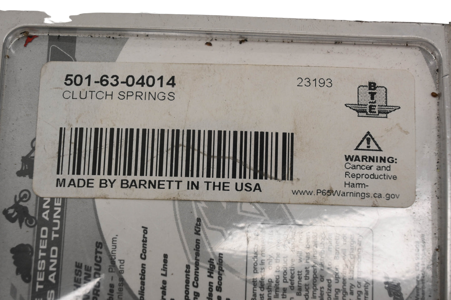 Barnett 501-63-04014 Clutch Spring Kit NOS