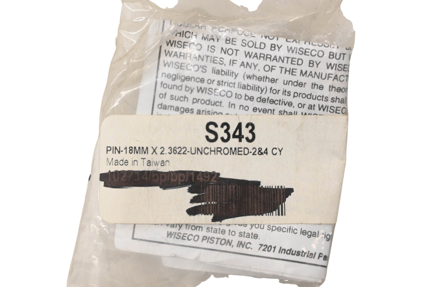 Wiseco S343 Piston Pin NOS