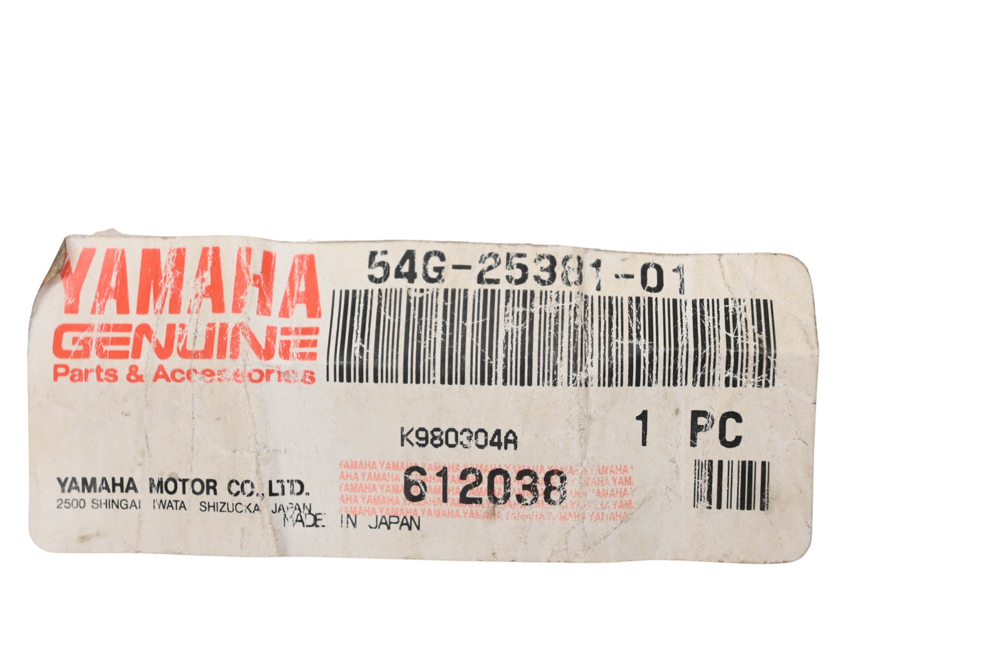 New OEM Yamaha 54G-25381-01-00 Wheel Axle Shaft Bolt NOS