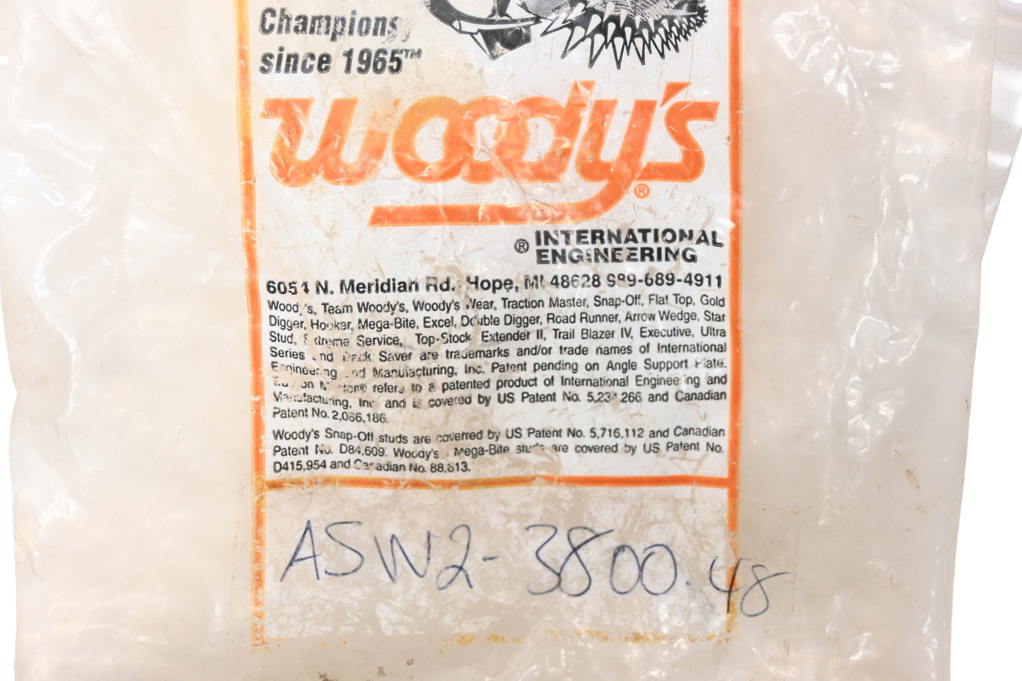 Woody's ASW2-3800-48 Yellow Square Stud Backers Qty 20 NOS