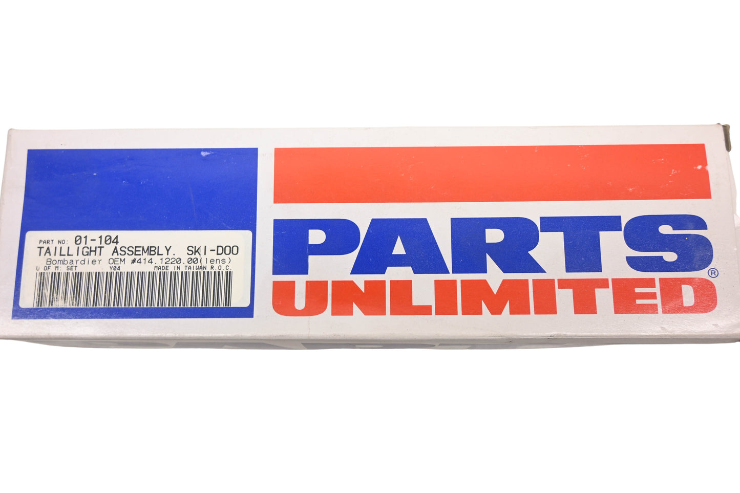 Parts Unlimited 01-104, 414122001 Red SkiDoo Taillight Assembly NOS