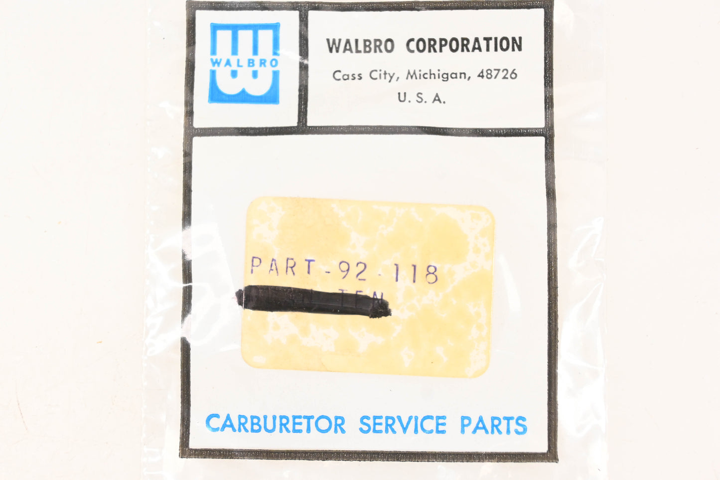 Walbro 92-118 Metering Diaphragm Gasket NOS