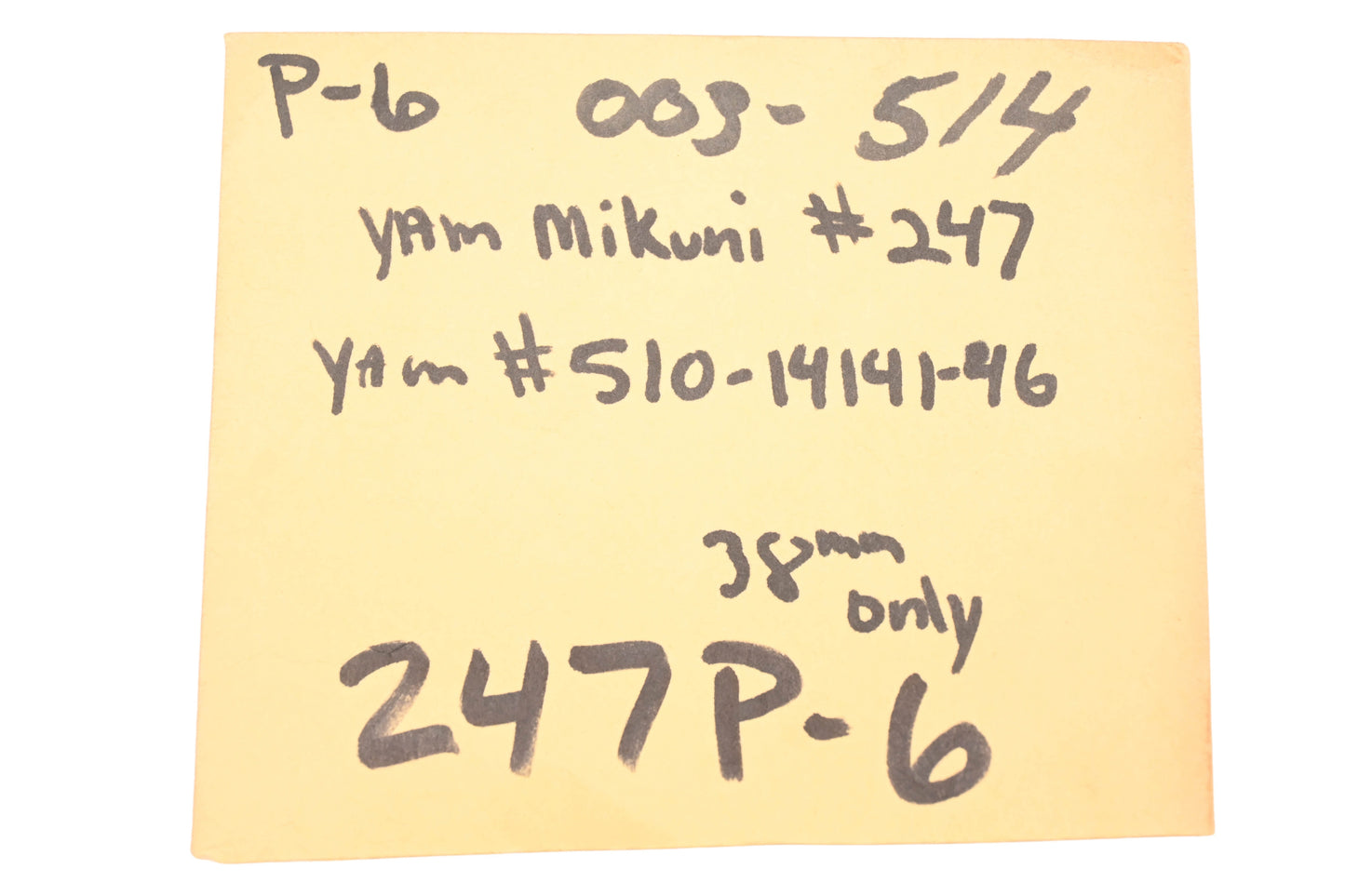 Mikuni 247P-6, 003-514, 510-14141-46 Needle Jet Nozzle NOS