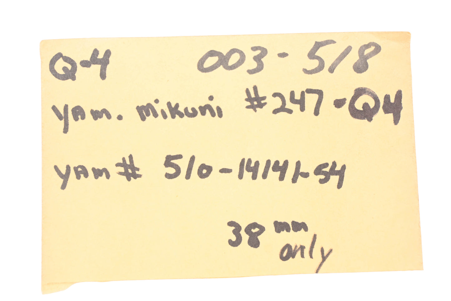 Mikuni 247Q-4, 003-518, 510-14141-54 Needle Jet Nozzle NOS