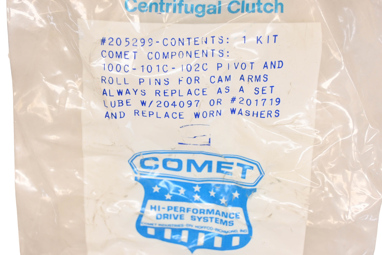 Comet 205299 Pivot & Roll Pin Kit NOS