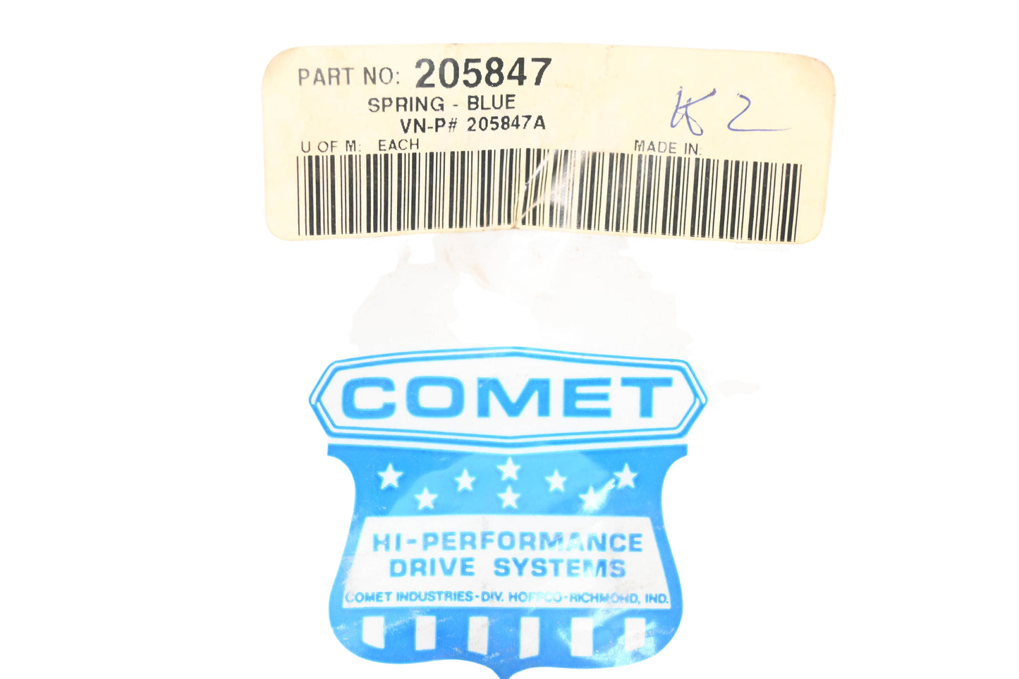Comet 205847 Blue Clutch Spring NOS