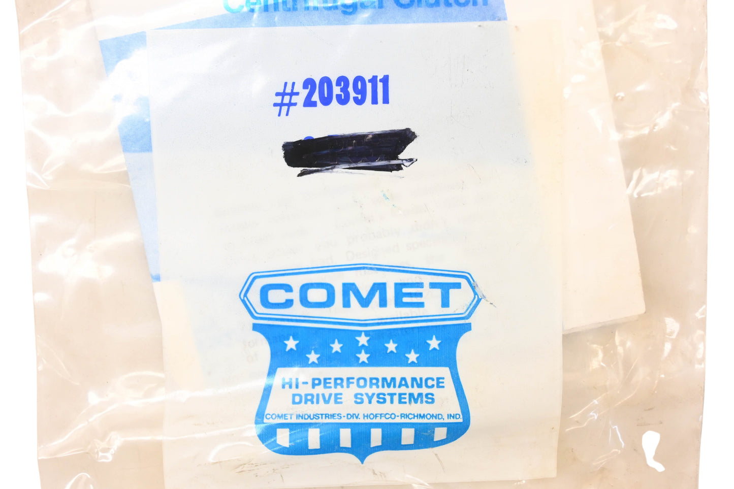 Comet 203911 C-1 Clutch Cam Weight Kit NOS