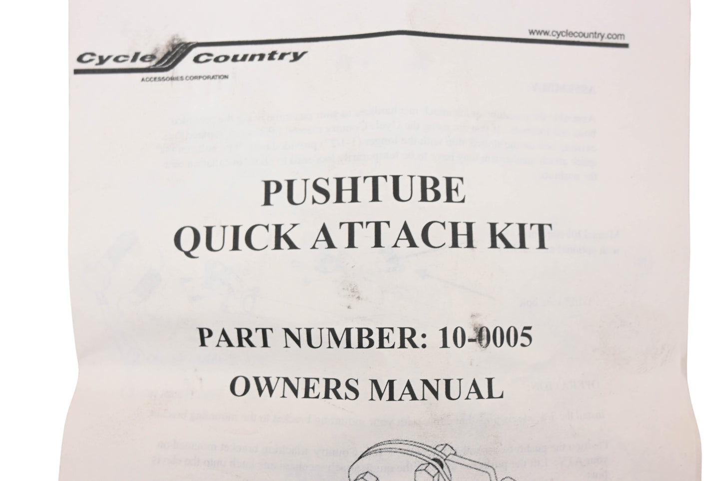 Cycle Country 10-0005 Push Tube Quick Attach Kit NOS