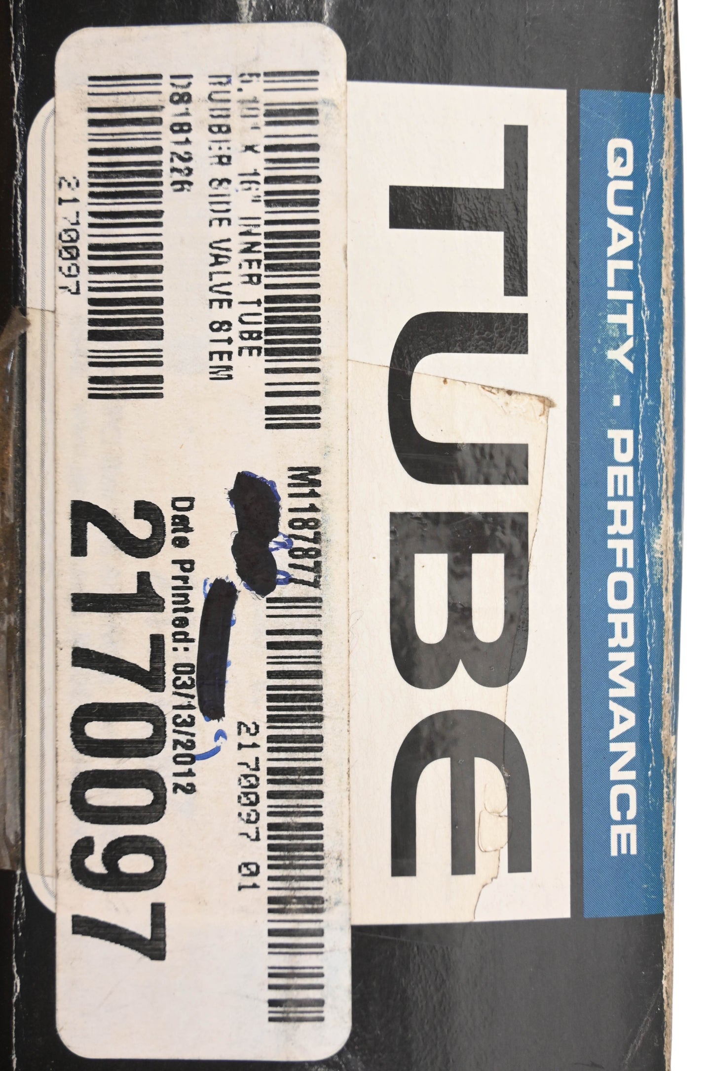 J&P Cycles DS181226, 2170097 5.00/5.10-16 Rubber Side Stem Tire Tube NOS