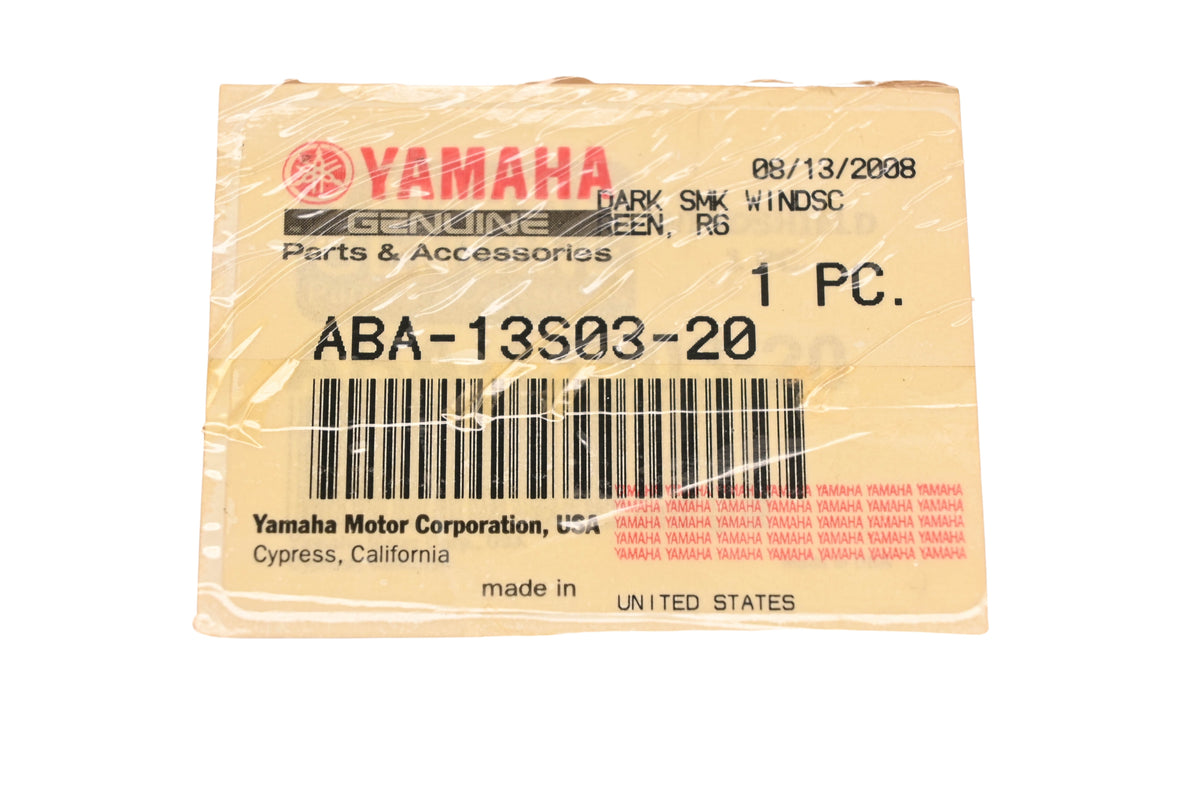 New OEM Yamaha ABA-13S03-20-00, ABA-13S03-20, ABA13S032000 Standard Tinted Windscreen NOS