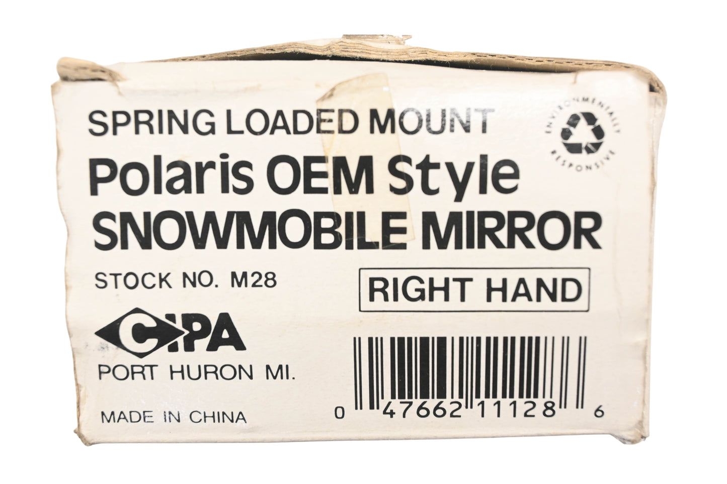 CIPA M28 Polaris Snowmobile Righthand Spring Mount Mirror NOS