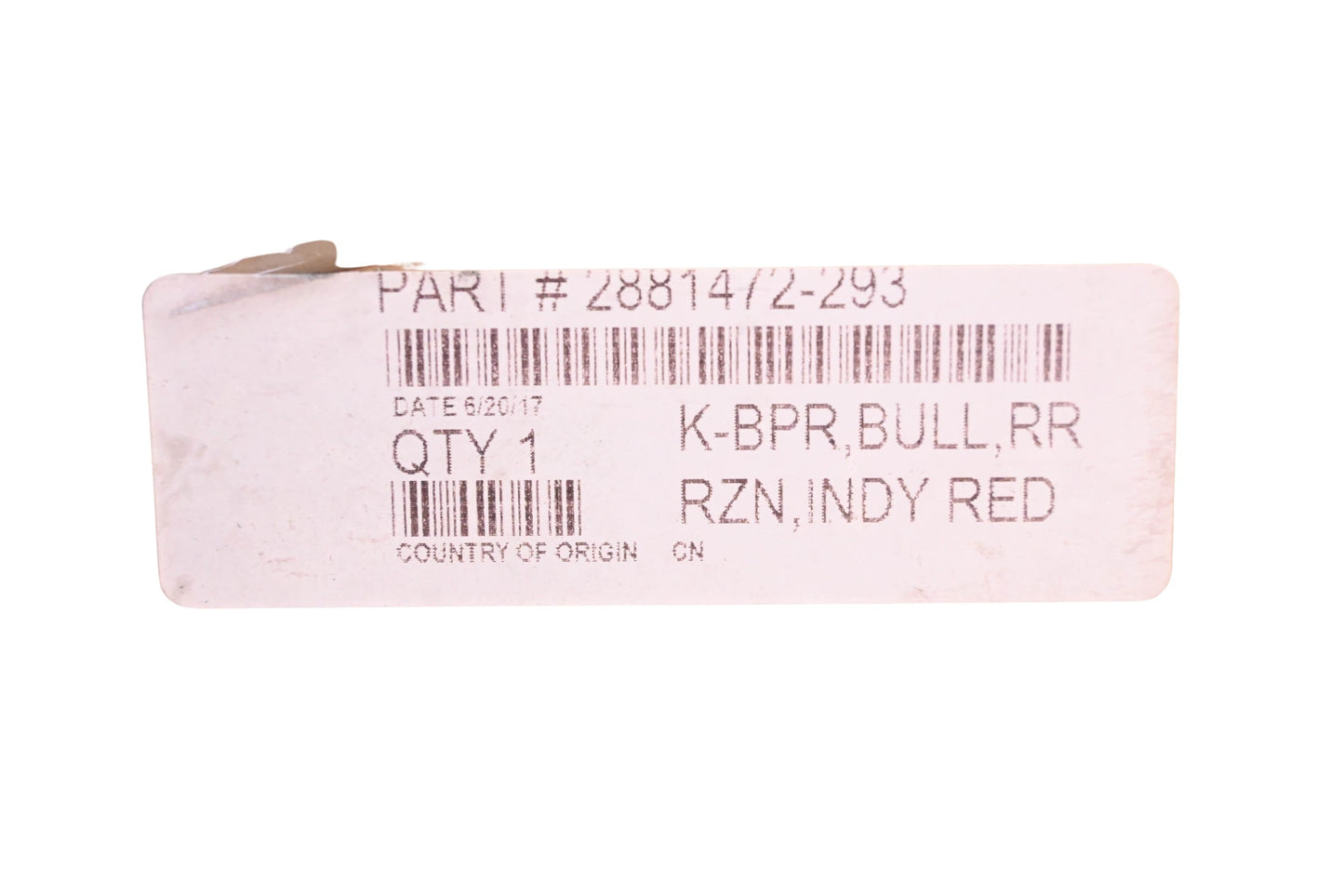 New OEM Polaris 2881472-293 Indy Red Rear Bull Bumper Assembly NOS