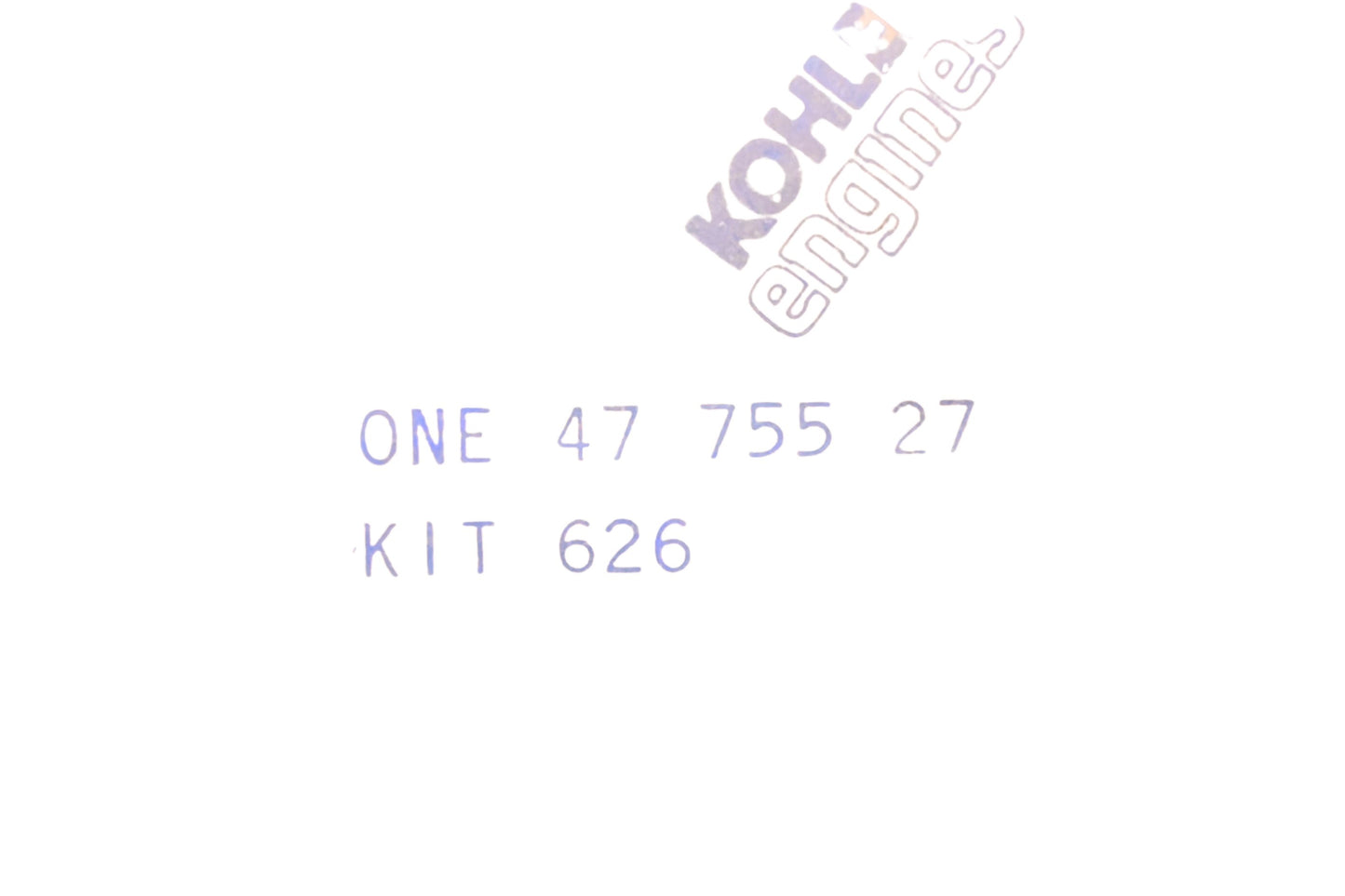 Kohler Engines 4775527 Overhaul Gasket Kit NOS