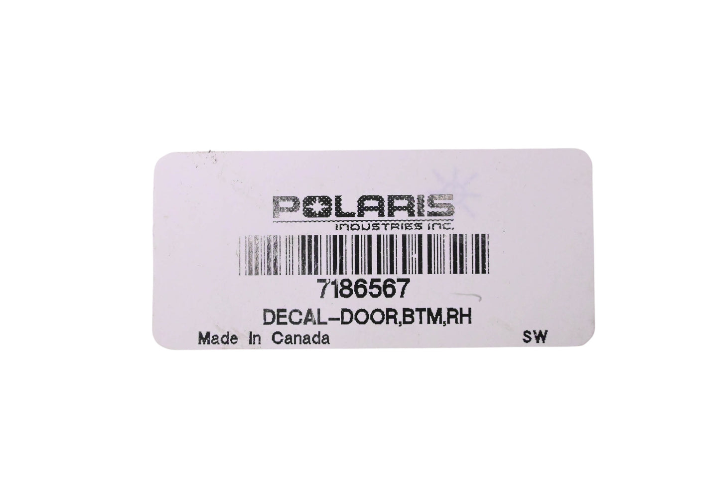 New OEM Polaris 7186567 Right Door Decal NOS