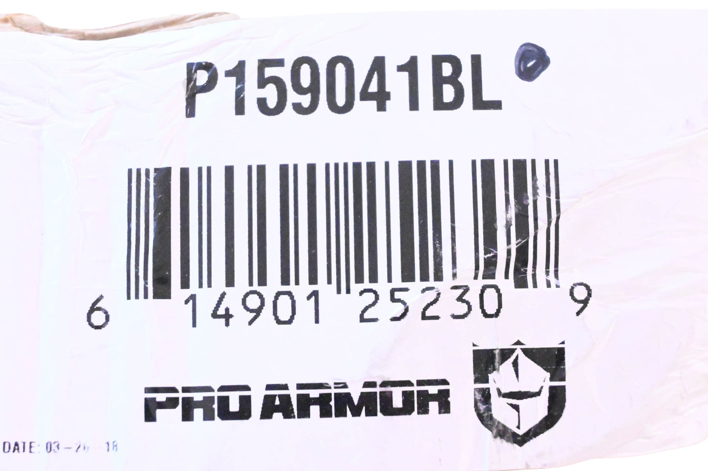 Pro Armor P159041BL Black Rear Bumper NOS