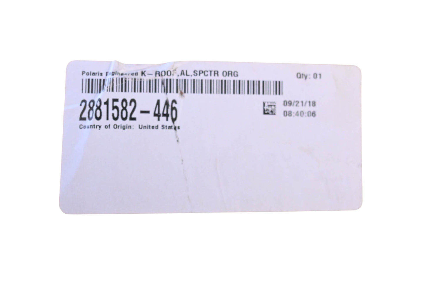 New OEM Polaris 2881582-446 Orange Aluminum Roof Assembly Kit NOS
