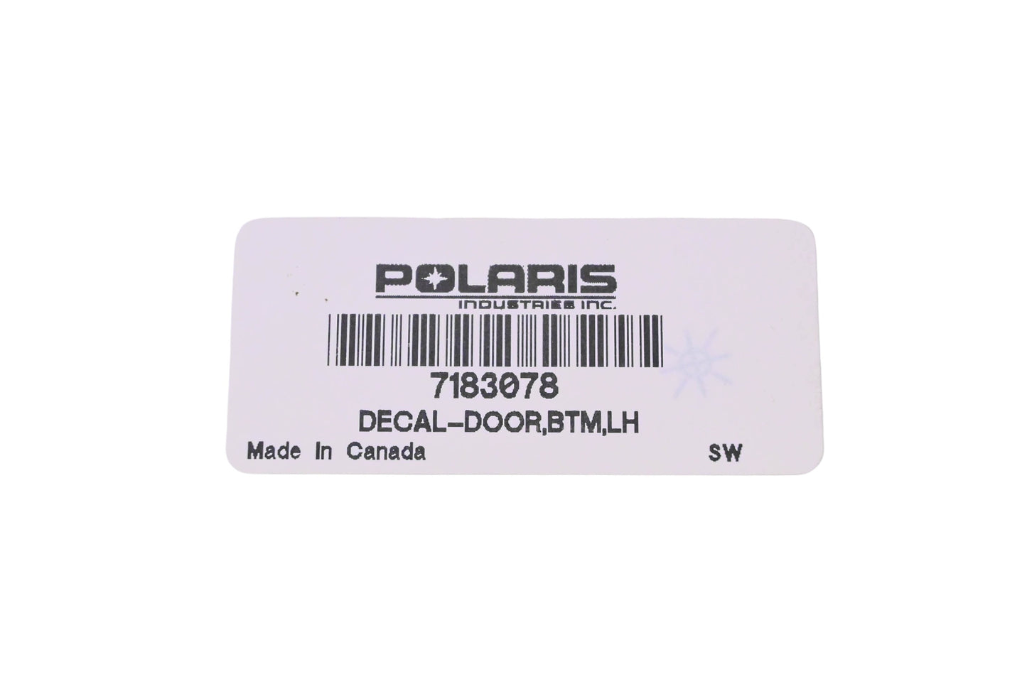 New OEM Polaris 7183078 Left Bottom Door Decal NOS