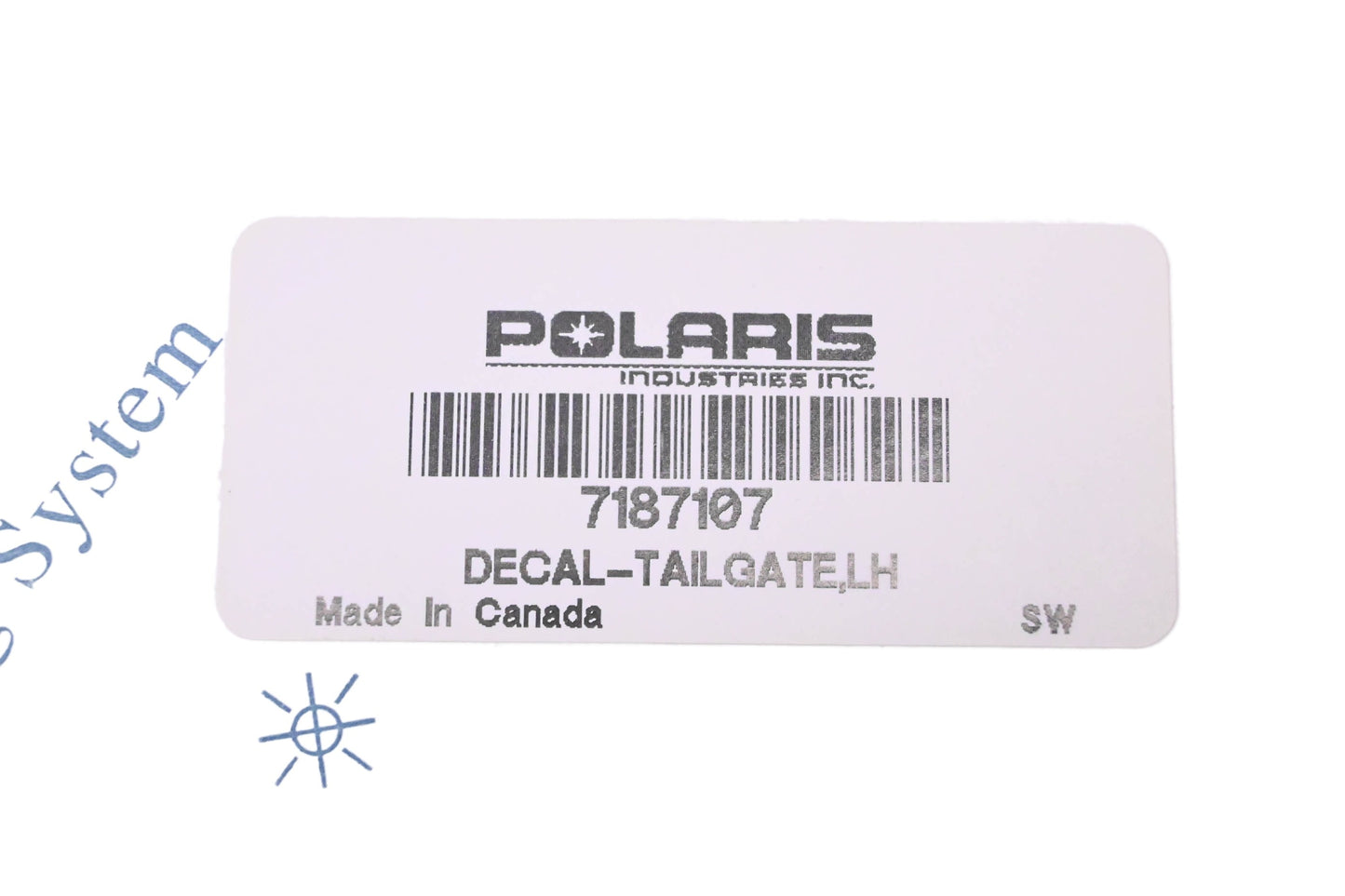 New OEM Polaris 7187107 Left Side Tailgate Decal NOS