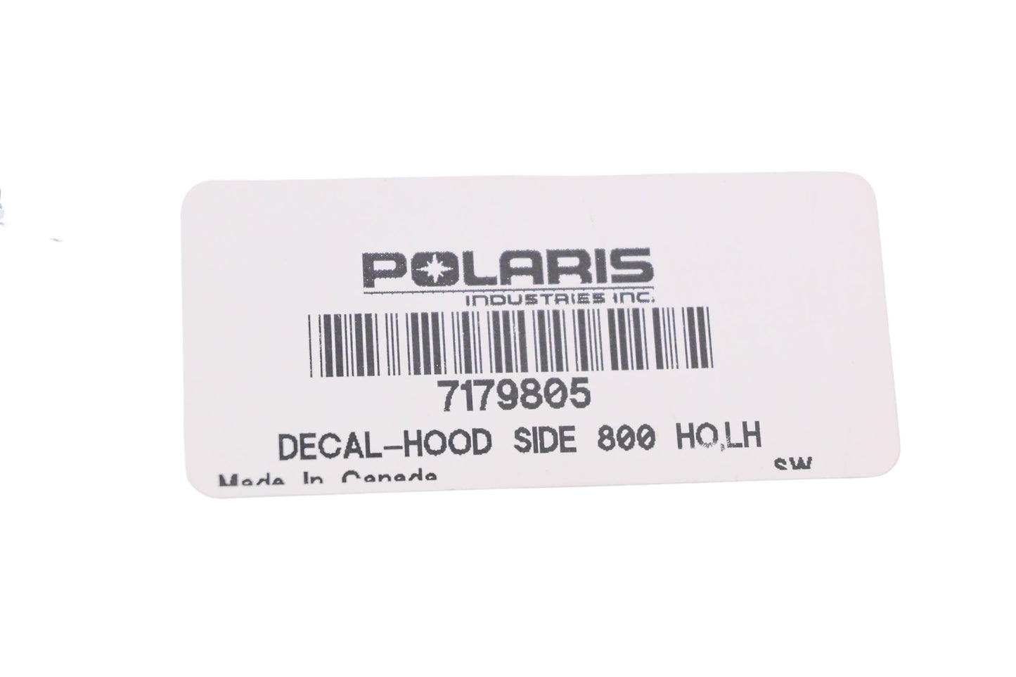 New OEM Polaris 7179805 Left Side 800 HO Hood Decal NOS