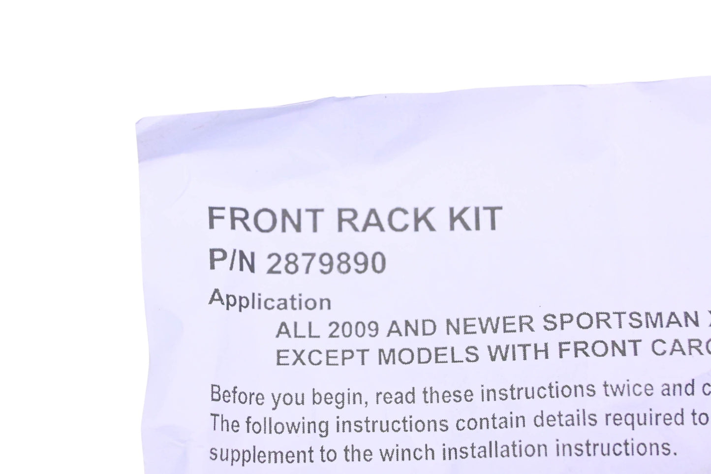 New OEM Polaris 2879890 Front Rack Extender NOS