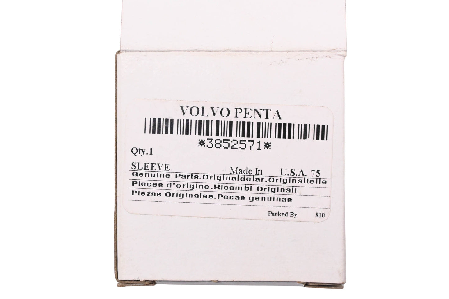 Volvo Penta 3852571 Sleeve NOS