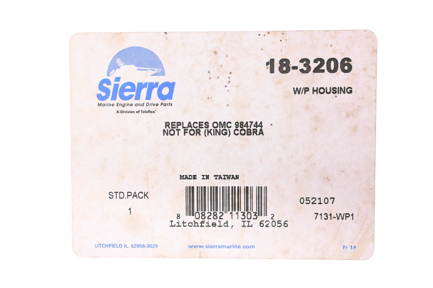 Sierra 18-3206, 984744 Impeller Housing NOS
