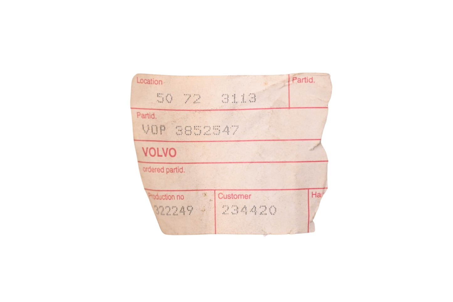 Volvo Penta 3852547 Bearing NOS