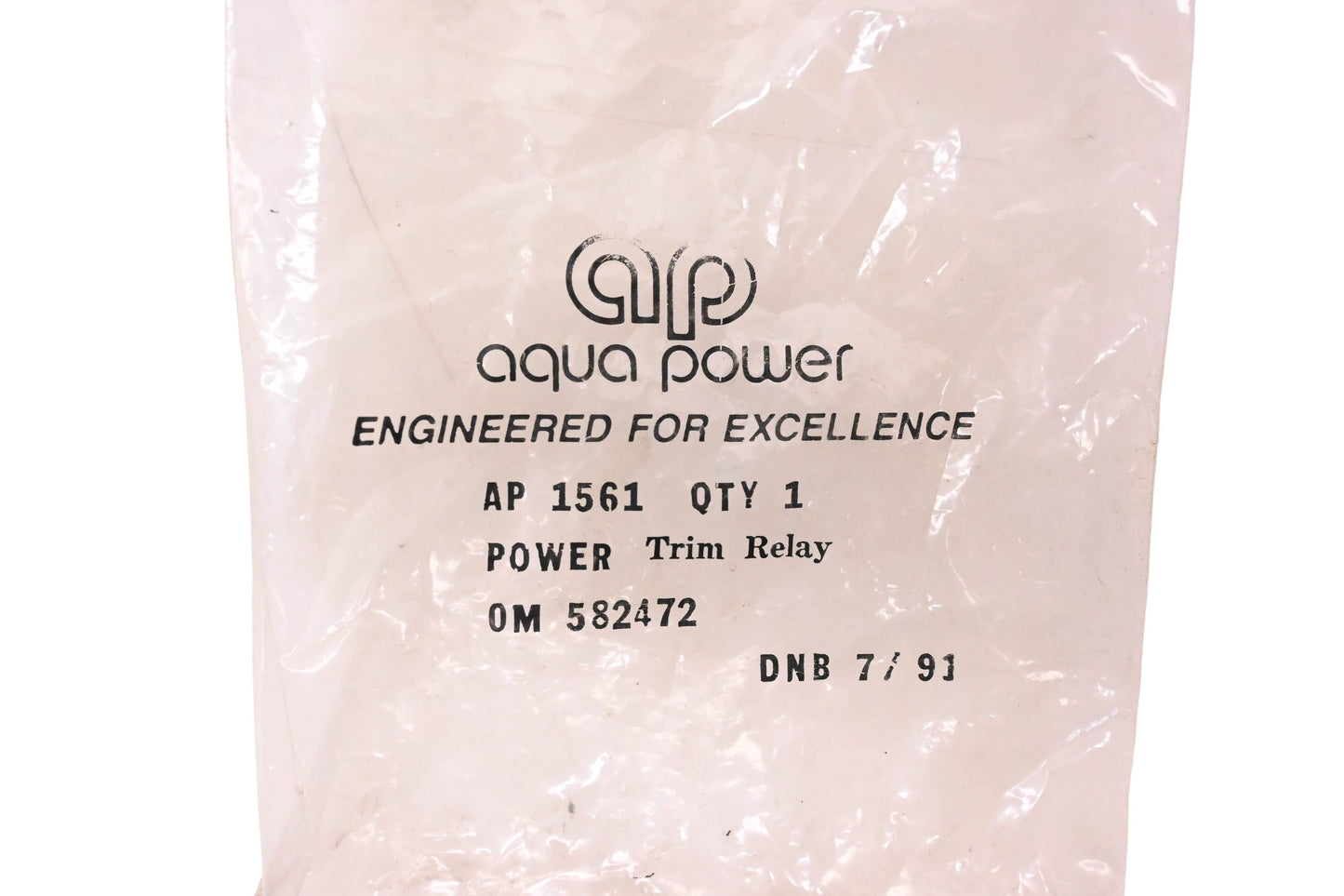 Aqua Power AP 1561, 582472 Power Trim Relay NOS