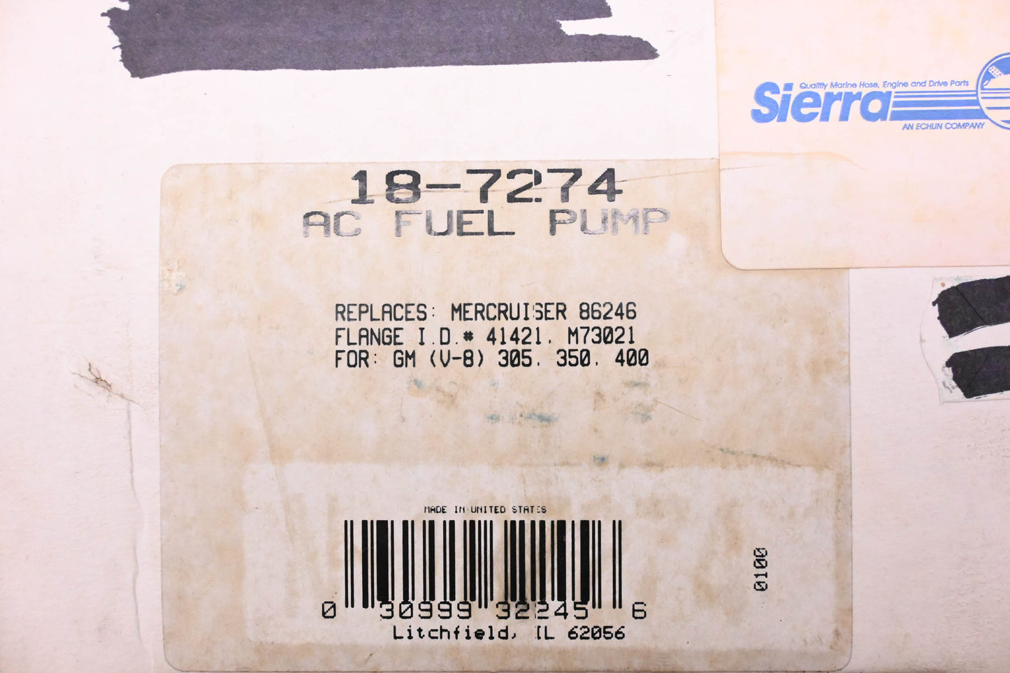 Sierra 18-7274 Fuel Pump Assembly NOS