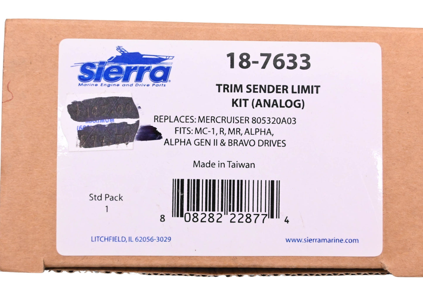 Sierra 18-7633 Trim Sender Switch Kit NOS